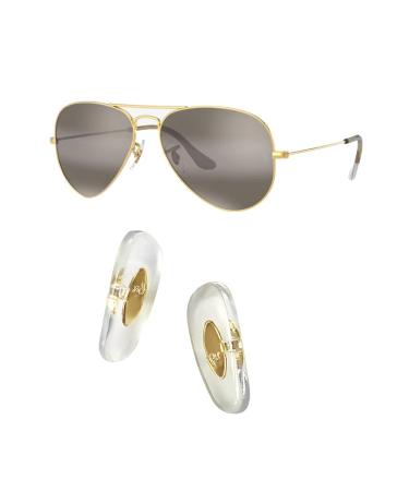 Replacement Nose Pads for Ray-Ban Aviator RB3025 3026 Sunglasses Repair Kits,Bonus Sunglasses Cloth (Gold)