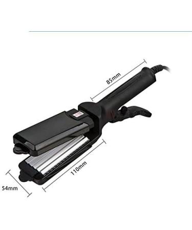 3 Plate Hair Crimper & Straightener - Titanium Flat Iron & Waver - Adjustable Temperature Curling Tool for Fluffy Waves - Buy Online on GoSupps.com