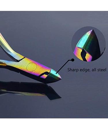 Useful Nail Cuticle Nipper Rainbow Clipper Scissor Dead Skin Remover Manicure Nail Art Tool - (Color: Multi) - Buy Online on GoSupps.com