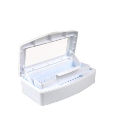 Pinkiou Nail Tool Clean Box Plastic Nail Tray for Alcohol Cleaning Container for Nipper Clipper Cutter Manicure Tools Nail Art Equipment for Salon SPA