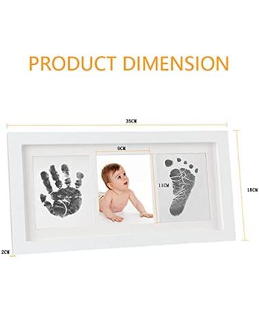 Family Handprint Kit - DIY Handmade Keepsake Wooden Frame - Family Gifts -  Gift for New and Expecting Parents, Includes 5 Non-Toxic Paint Colors