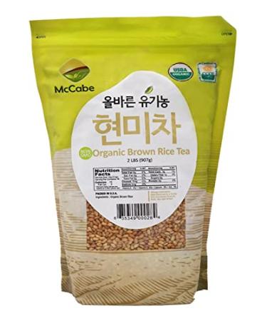 McCabe Organic Brown Rice Tea, 2 lb (32 oz), USDA Certified Organic, Product of USA, CCOF Certified(California Certified Organic Farmers) 2 Pound (Pack of 1)