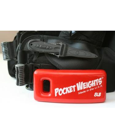 Pocket Weights BCD Scuba Weights (Singles) w/Free USPS Priority Shipping 8.0 Pounds