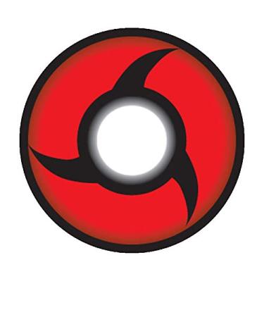 Matlens - Crazy Fun Motif Cosplay Colored Sharingan Contact Lenses Series Itachi Uchiha Mantelkyou red CP -S3 2 lenses 1 contact lens container 1 Care product 50ml