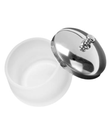 Healeved Nail Art Crystal Cup Decorative Monomer Dish Liquid Containers Manicure Tool Dappen Dish with Lid Nail Art Cleaning Tool Glass Cleaning Cup Stainless Steel Mixing Cup Carved