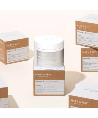 Mary&May Vitamin B C E Cleansing Balm | Gentle Makeup Remover & Skin Purifier | Hypoallergenic Cruelty-Free | 4.06oz for Glowing Skin - Buy Online on GoSupps.com