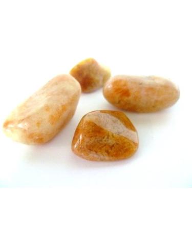 Crystals Tumbled Sunstone Tumble Stone A Grade Quality 1 and 5 Stone Packs (1)