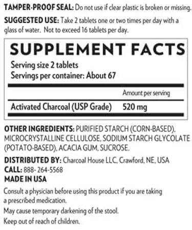 135 ct. USP Medical Grade Activated Charcoal Tablets - Vegan & Non-GMO - Buy Online on GoSupps.com