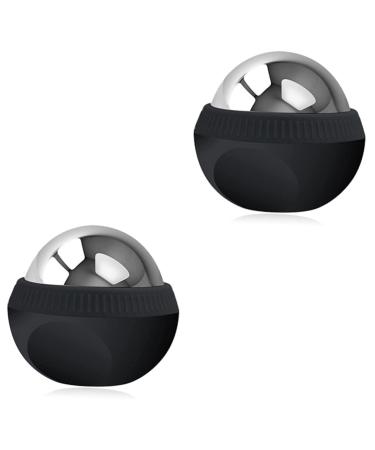 Beavorty 2st massage ball made of stainless steel foot massage device for feet massage device relax Massage device for muscle relief massage roller made of stainless steel ice massage roller Small fitness ABS ball