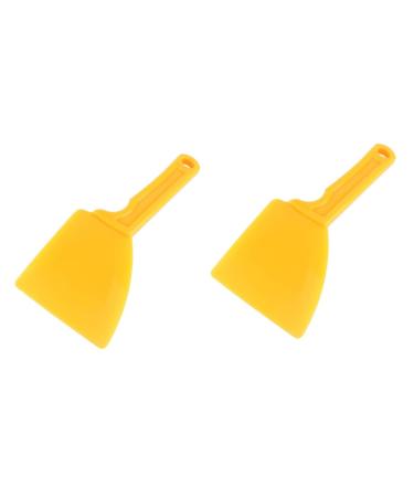 POPETPOP 2 Pcs Plastic Honey Spatula Plastic Honey Scraper Honey Collection Tool Extractor Open The Cover 20x10.5cm x2pcs Yellowx2pcs