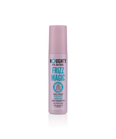 Noughty 97% Natural Frizz Magic Serum Anti Frizz/Humidity Heat Protection Smoothing Styling Formula for Frizzy Curly and Wavy Hair Sulphate Free Vegan Haircare for Smooth Control and Shine 75ml