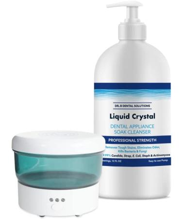 Dr. B's Dental Solutions Liquid Crystal Soak Cleanser for Oral Appliances - Dentures, Nightguards, Retainers, Aligners & Sleep Apnea Devices - Buy Online on GoSupps.com