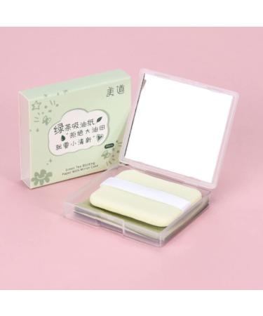 Milisten Oil Absorbing Sheets for Face Natural Oil Blotting Sheets Paper 150 Sheets Green Tea Blotting Paper for Oily Skin with Portable Mirror Case & Makeup Puff - Buy Online on GoSupps.com