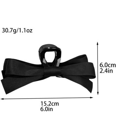 xbiez Cute Fairy Claw Clips Hairpin Y2K-Style Balletcore Headdress Bunches Accessories Bow Ribbon Cute Headdress Beige on black - Buy Online on GoSupps.com