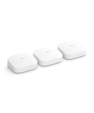 Amazon eero Pro 6 Mesh Wi-Fi 6 System 3-Pack | Gigabit Speeds | Connect 75+ Devices | 6,000 sq.ft Coverage | Fast & Reliable | 2020 Release - Buy Online on GoSupps.com