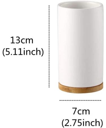 Ganekihedy 400ml Ceramic Toothbrush Mug - Stylish Bathroom Cup for Toothbrushes & Toothpaste | Matt Finish - Buy Online on GoSupps.com