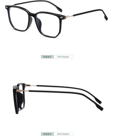 Square TR90 Blue Light Blocking Glasses for Men & Women - UV Protection Computer & Reading Glasses in Black & Rose Gold - 43mm - Buy Online on GoSupps.com