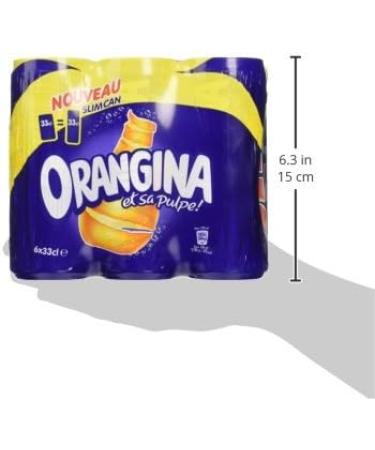 Orangina Orange and pulp carbonated drink - 6 cans of 33cl - Buy Online on GoSupps.com