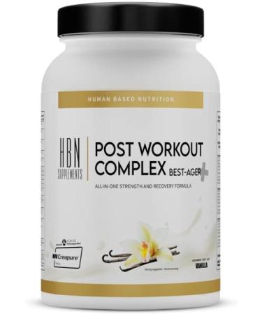 HBN - Post Workout Complex - Best Ager - 1275g taste vanilla i 15 portions I powder I muscle building I creatine creatine Creapure I Ashwaganda KSM -66 I Whey Protein I milk protein vanilla
