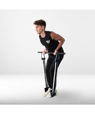 SmartWorkout SmartPress - Adjustable Resistance Pectoralis & Back Expander | 80kg Capacity | 6 Foam Loop Bodybuilding Tapes - Buy Online on GoSupps.com