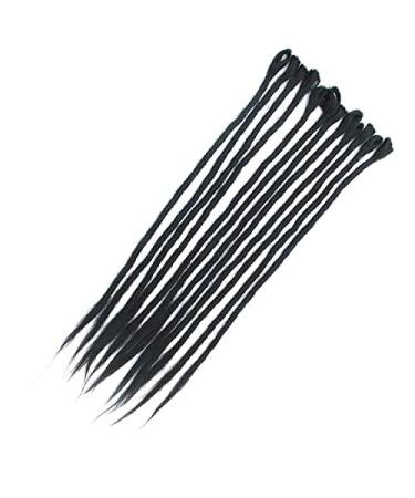 DSoar 20 inch Dreadlocks Extensions - Synthetic Braiding Hair for Men & Women - 12 Strands Full Hippie Style - Black Hair Extensions - Buy Online on GoSupps.com