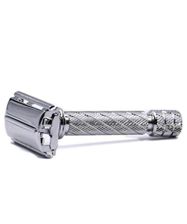 Parker Safety Razor 87R - Butterfly Open Double Edge Razor with Chrome Finish | Traditional Brief Handle & 5 High-Quality Blades | International Shipping - Buy Online on GoSupps.com