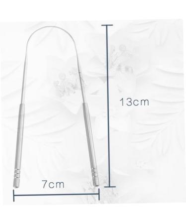 Stainless Steel Tongue Cleaner - Ayurvedic Antibacterial Brush for Optimal Oral Hygiene - Durable Silver Tongue Brush - Buy Online on GoSupps.com
