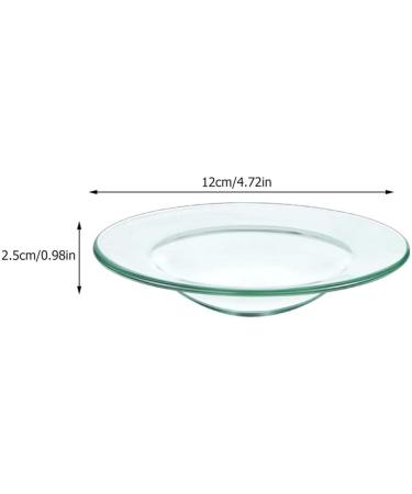 Yalych 2-Piece Replacement Oil Warmer Shell - Glass Round Wax Melting Shell for Essential Oils & Aromatherapy Lamps - Buy Online on GoSupps.com