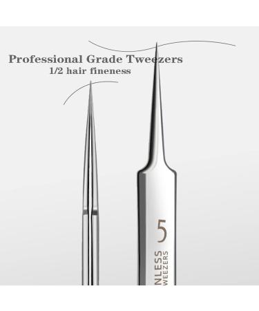 Blackhead Tweezers Precision Stainless Steel Curved Hook for Acne Pimples Comedones Stains or Splinter Removal and Ingrown Hair Treatments - Buy Online on GoSupps.com