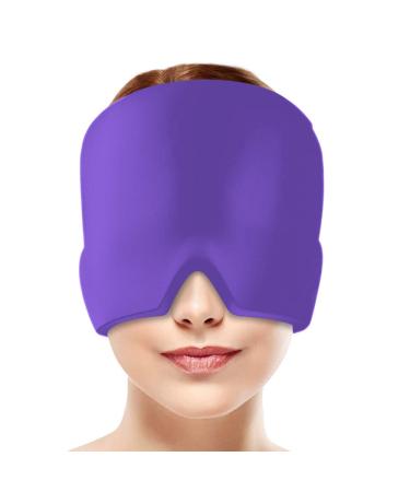 ACOHICE Migraine Relief Cap Headache Hat for Migraine Ice Pack for Headache Relief Migraine Relief Stress Relief Anxiety Relief Sinus Pressure Relief Purple