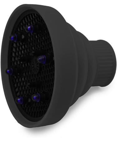 Universal Silicone Hair Dryer Diffuser | Curl Diffuser Attachment for Curly Hair | Hair Care Accessory (13.8x13.8cm Black - Buy Online on GoSupps.com
