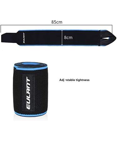 Adjustable Eulant Ankle Bandage - Anti-Slip Silicone Stripes - Highly Elastic Foot Support for Volleyball Football & Running - Blue 85cm (2 Pieces) - International Shipping Available - Buy Online on GoSupps.com