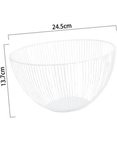 Zerodeko 1pc Fruit Basket Storage Basket Household Basket Snack Food Basket Steel Wire Metal Snack Basket - Buy Online on GoSupps.com