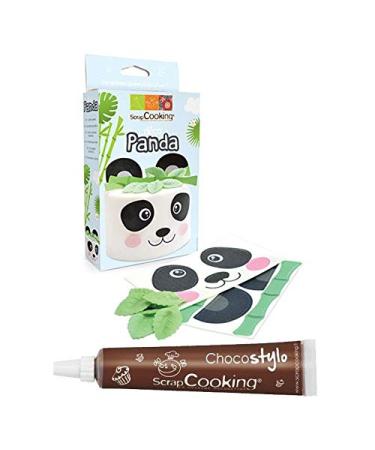 15 Edible Paper Decorations - Panda + Chocolate Pen