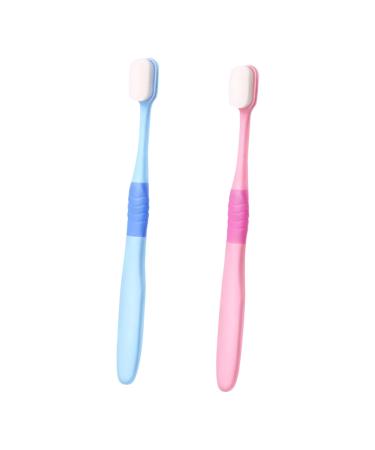 Soesfoufu 2st toothbrushes with bristle toothbrush for daily use extra soft toothbrush postpartum Auspin tool sky blue tool for oral care toothbrushes after birth