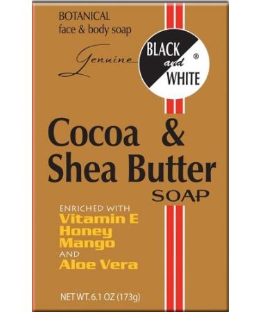 Black and White Cocoa & Shea Butter Soap 6.1 oz