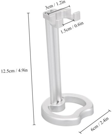 PopetPop Safety Razor Holder Stand Set - Double Razor Brush Holder for Men - 2pcs Silver 6x6x12.5cm - Buy Online on GoSupps.com