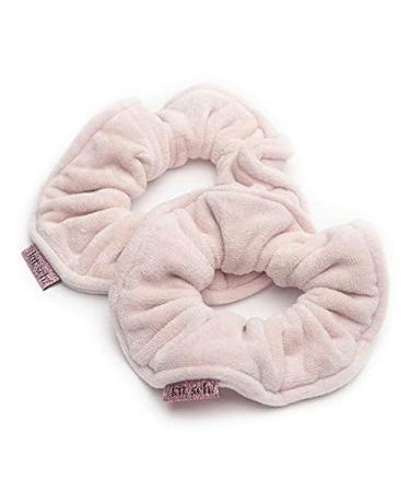 Kitsch Ultra Soft Microfiber Hair Towel Scrunchies for Frizz Free, Heatless Hair Drying, Towel Scrunchies, Large Thick Hair Ponytail Holder, Hair Microfiber Towel Scrunchies 2 Pack (Blush)