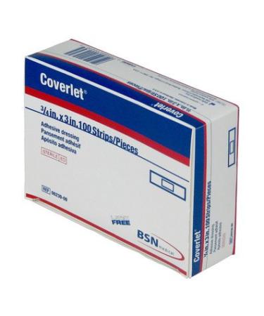 Box of 100 Coverlet Adhesive Dressing 3/4x 3 strips BSN MEDICAL 230