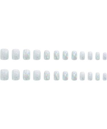 Press on Nails False Nails Full Cover Press Nails Artificial Finger Acrylic Nail Kit Manicure Kit for Women Fingernails Colorful Colored Glaze-24 Pieces - Buy Online on GoSupps.com
