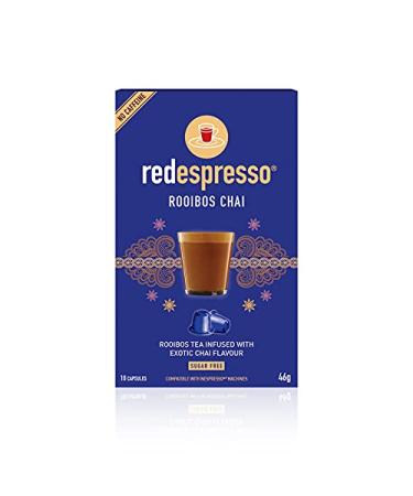 Rooibos Tea Chai - Red Espresso - South African - Pods Compatible with Nespresso machines - Vegan, Non GMO, Antioxidant, Calming (10 Pods) 10 Count (Pack of 1)