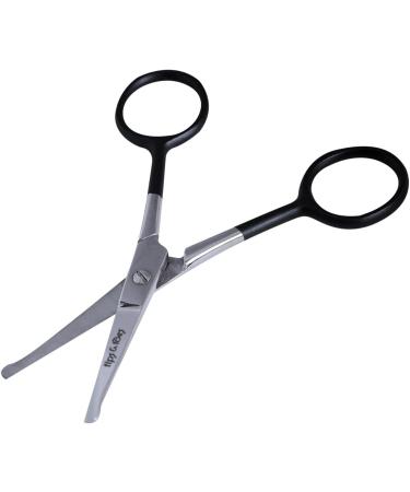 Nose Hair Scissors with Rounded Tip - Perfect for Trimming Facial, Ear, and Eyebrow Hair | Black - Buy Online on GoSupps.com