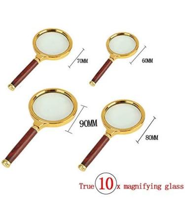 Magnifying Magnifying Glass 10X Handheld 60mm/70mm/80mm/90mm Loupe Portable Magnifier for Jewelry Newspaper Reading Handheld Magnifier (Color : A Size : 10X) Good Times - Buy Online on GoSupps.com