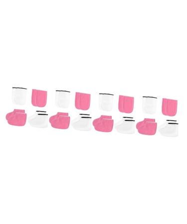 POPETPOP 8 Sets Leather Horn Boots Skin Care Tools Spa Mittens Foot Liners Paraffin Wax Foot Wraps Pedicure Tools for Feet Heated Glives Polyester Lining Work