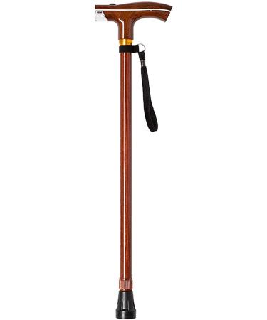 Canes Imitate Wooden Walking Stick Adjustable Walking Stick with LED Light Aluminum Alloy Light and Durable Multifunctional Senior Crutches Prosperous