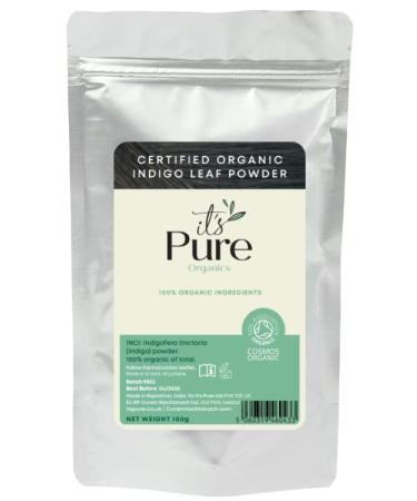 Certified Organic Pure Indigo Powder 100g Blue 100 g (Pack of 1)