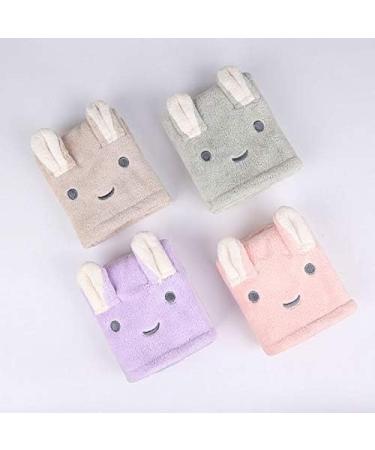 Super Absorbent Microfiber Hair Towels - Quick Dry Turban for Women & Girls (2 Pack: Purple & Gray-Green) | Fast Hair Drying Cap & Bathing Hat - Buy Online on GoSupps.com