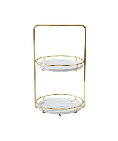 2-Tier Countertop Fruit Basket Stand Detachable Fruit Holder Kitchen Storage Baskets Stand Cake Rack (Color : Gray) (Gray)