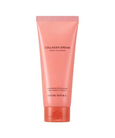 Moisturizing Collagen Dream Foam Cleanser - Nature Republic Daily Skin Care Vitamin C Capsule Smoothing Wrinkles Texture Improvement 150ml/5.07fl.oz