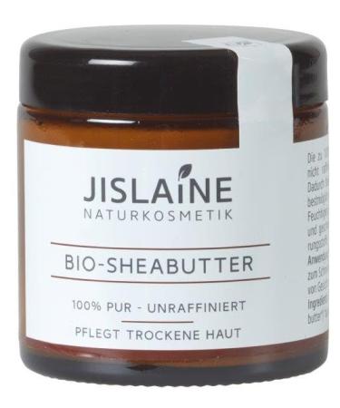 Jislaine Bio -Seabutter - Unrollened and pure for very dry skin & hair - Complete vegan & without palm oil - 100g best skin care - 100 g in glasses (1 Pack)